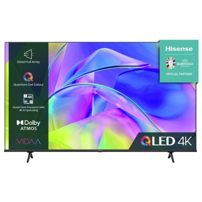 Refurbished Hisense Smart 4K QLED TV Ultra HD HDR 43'' 43E78KQTUK Freeview HD Black 